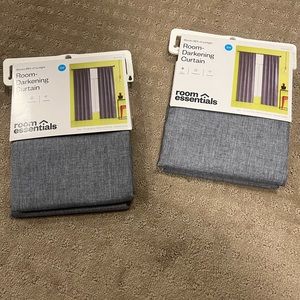 Room darkening curtains